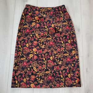 Christopher and Banks Floral Patterned Women's Wrap Maxi Skirt